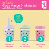 Glass 8oz Mason Jar Drinking Tumblers + Food Storage