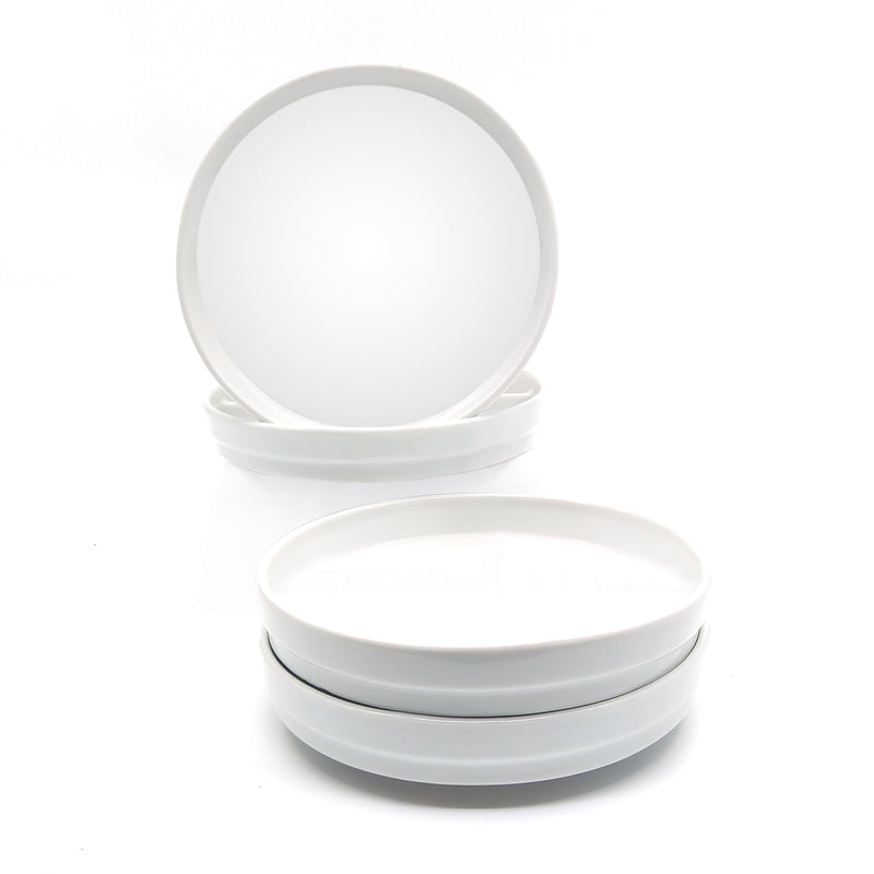 7.8"/20cm Porcelain White Plates (No Silicone Sleeves)
