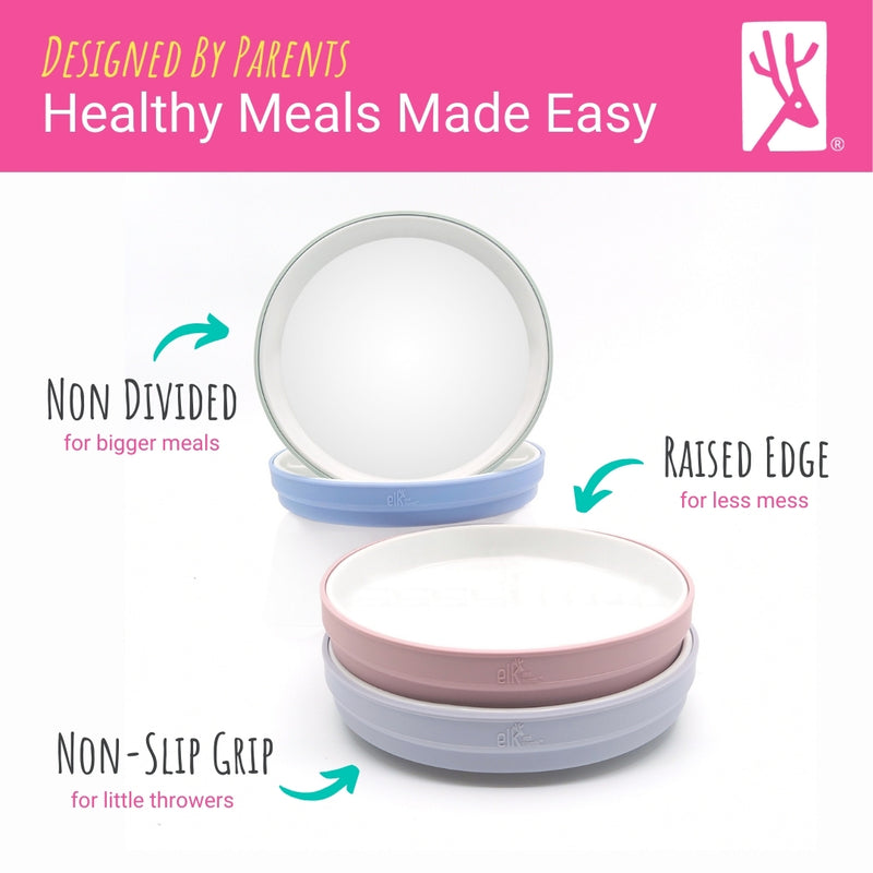7.8"/20cm Porcelain White Plates with Silicone Sleeves