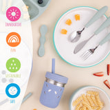 7.8"/20cm Porcelain White Plates with Silicone Sleeves