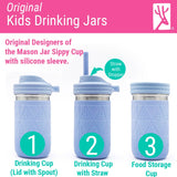 Stainless Steel 14oz Drinking Tumblers + Food Storage (Blush/Lilac)