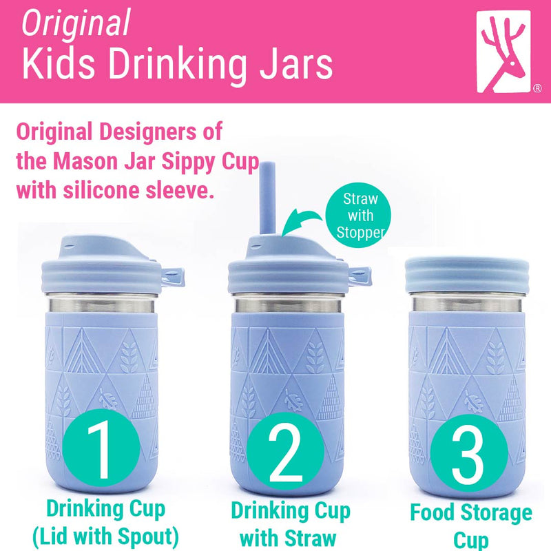 Stainless Steel 14oz Drinking Tumblers + Food Storage (Sage/Misty Blue/Gray/Navy)