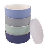 Porcelain Bowl with Silicone Sleeves + Lids