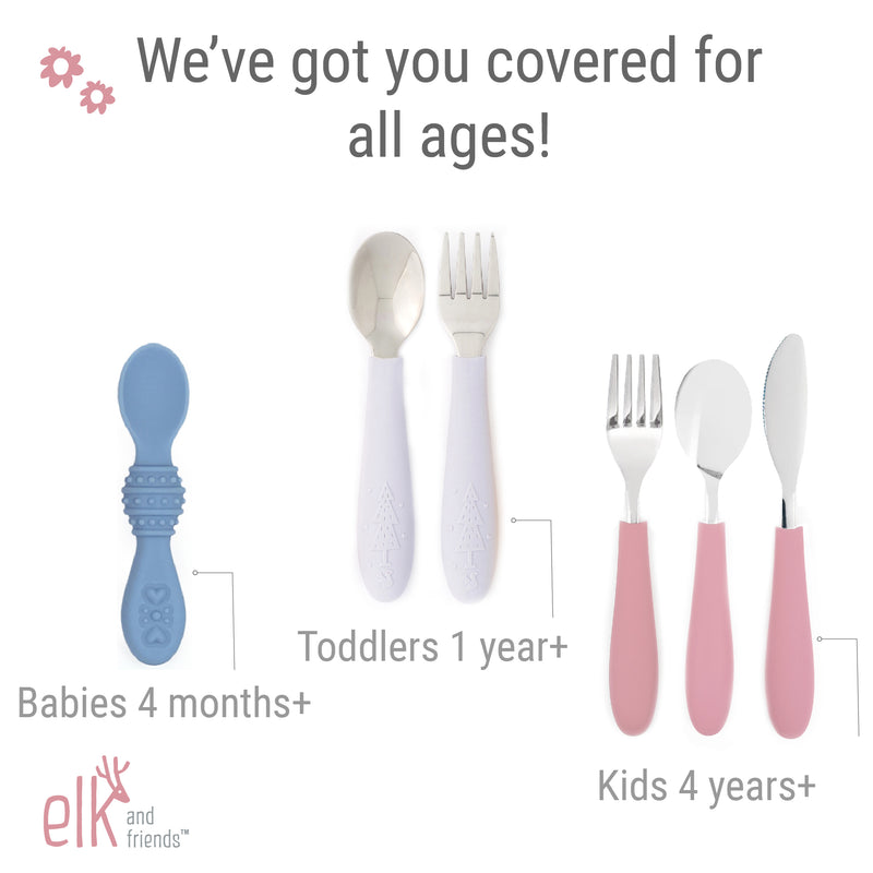 Toddler Utensils, Toddler Forks and Spoons, Stainless Steel