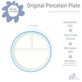 6.7"/16cm Porcelain White Divided Plates (No Sleeves)