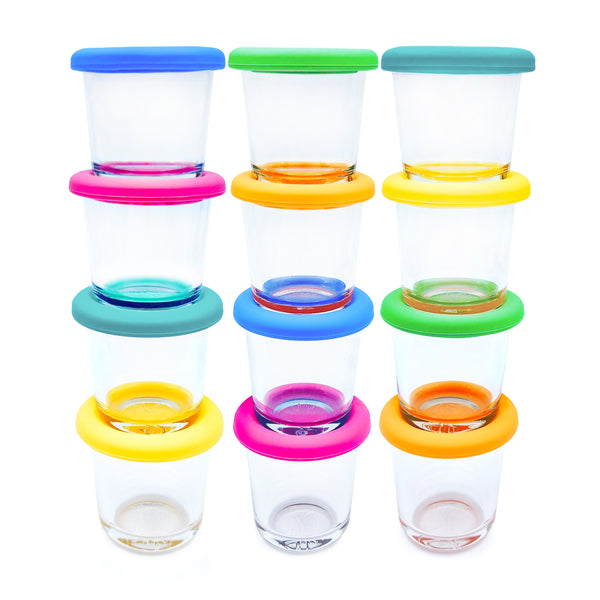 Set of 3 Airtight Glass Jars with Clasp Top Lids, Leakproof Food Storage  Glass Containers - BPA Free - Safe for Baby Food - Microwave Oven