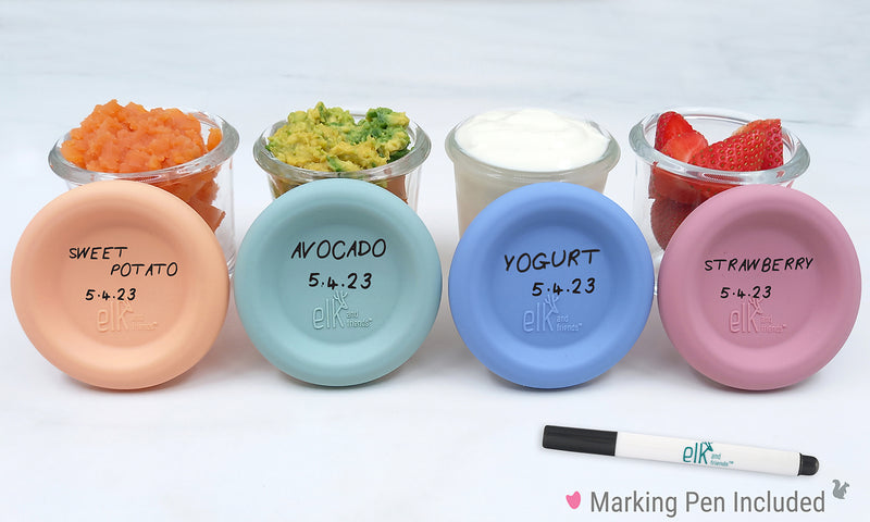 Glass Baby Food Storage Jars, 6 Pack - 4oz