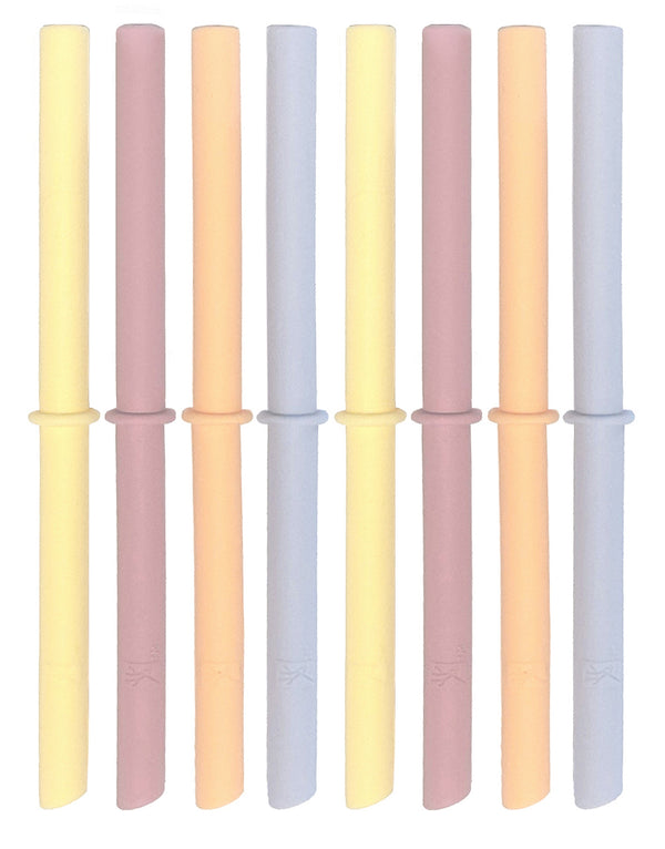 Silicone Straws with Stoppers | 6.29"/16cm Length | 8oz & 10oz Jars | 8 Pack