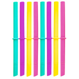 Silicone Straws with Stoppers | 7.9"/20cm Length | 12oz & 16oz Jars | 8 Pack