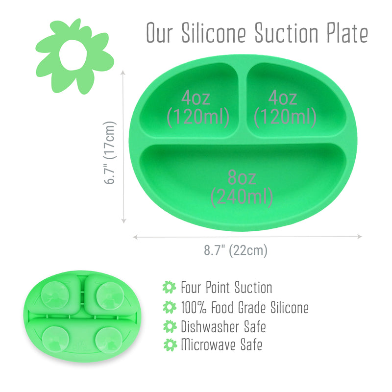 Silicone Suction Plate + Cutlery