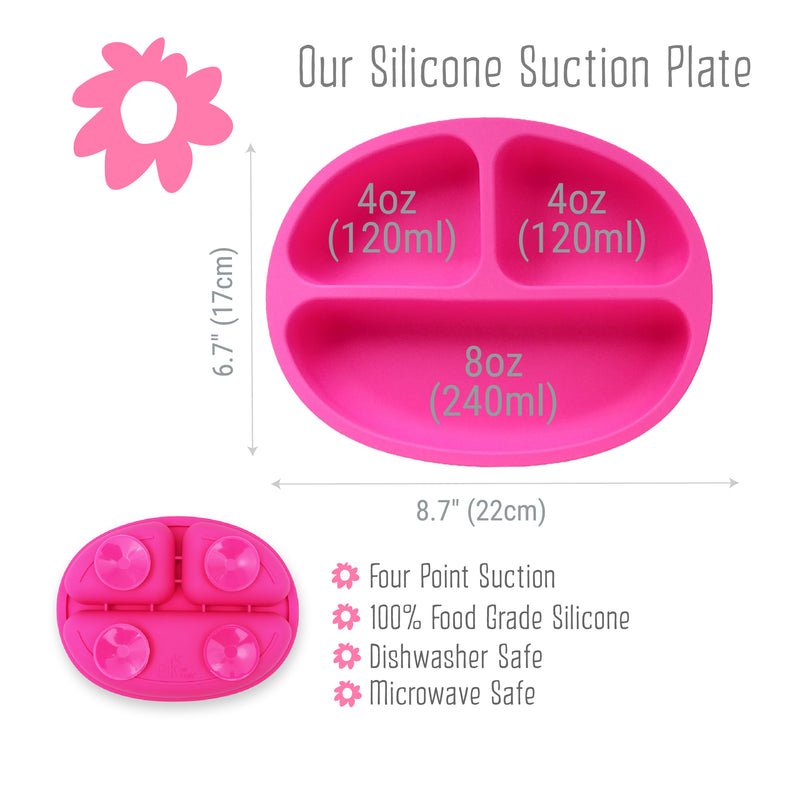 Silicone Suction Plate + Cutlery